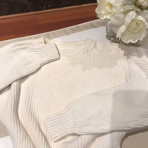 80’s white 100 💯 cotton white sweater
